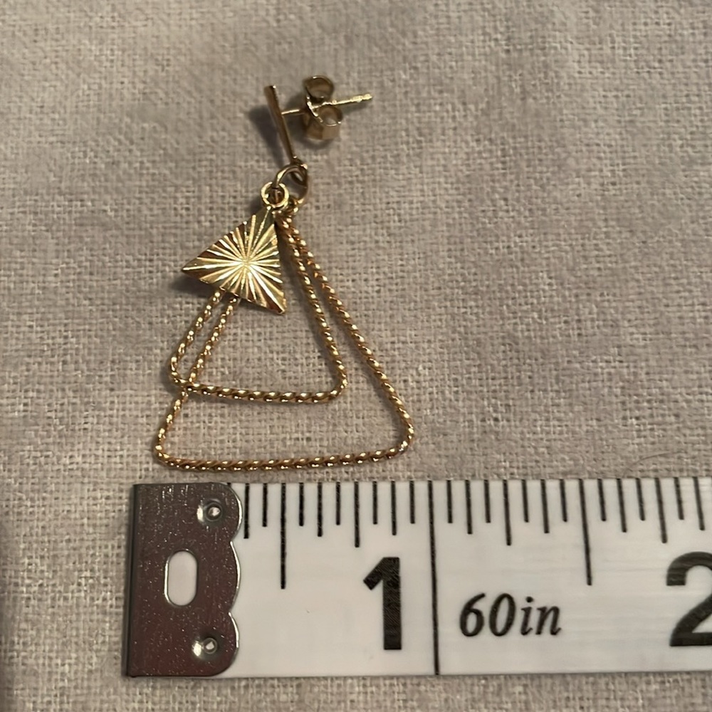 Vintage Gold tone 3 tiered earrings